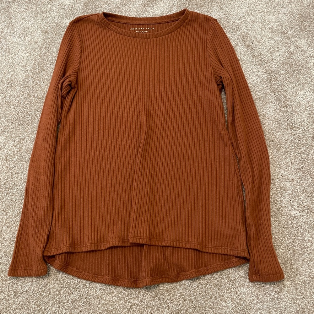 American Eagle Ribbed Long sleeve tee, XS